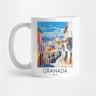 A Pop Art Travel Print of Granada - Spain Mug